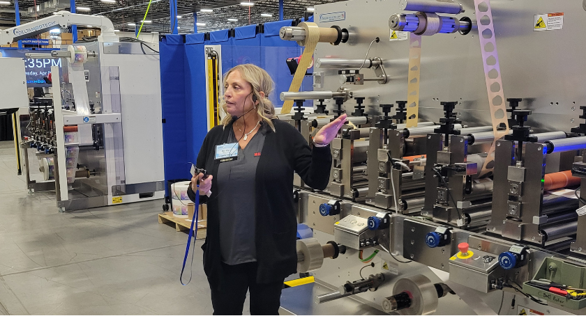 Mari Werner explains how Wilson Manufacturing's die technology is used in Delta ModTech's equipment.